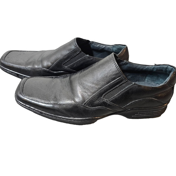 Kenneth Cole Reaction Punchual Slip On Loafer Black Leather Shoes Men Size 9 main image 6
